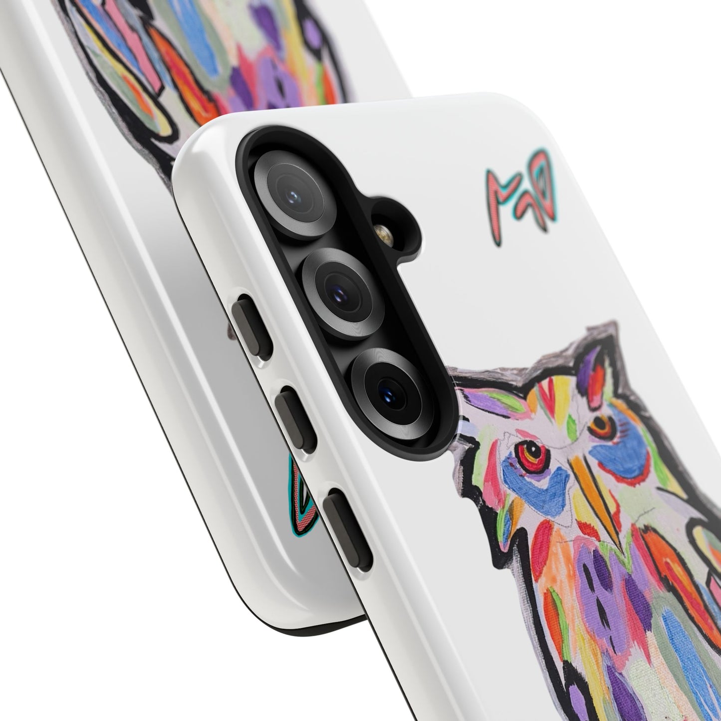 Colorful Owl Phone Case — Artistic Owl Illustration Tough Case