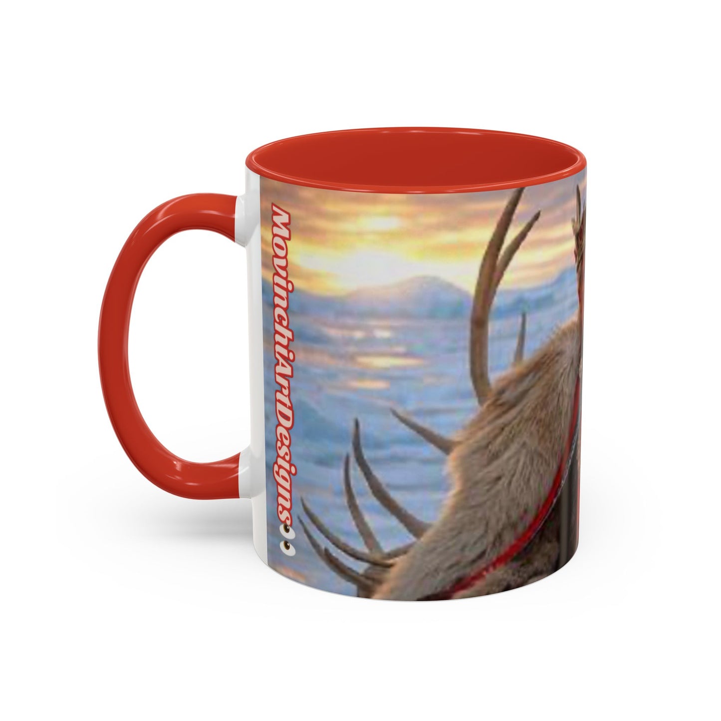 KING OF THE WORLD Royal Portrait Accent Coffee Mug – King in Fur Coat Design (11/15oz)