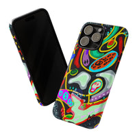 CRAZY4  Abstract Neon Skull Phone Case — Colorful Psychedelic Protective Cover
