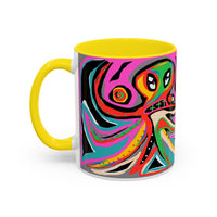 Abstract Neon octopussy Coffee Mug — Colorful Pop Art Accent Mug (11/15oz)