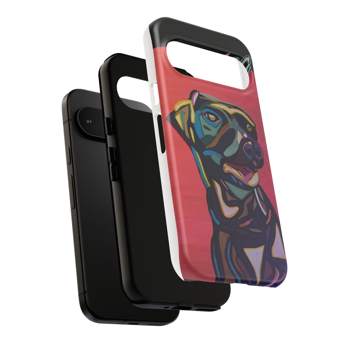 Colorful Pit LABRADOR Tough Phone Case — Vibrant Pop Art Dog Design