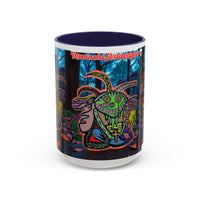 RYDER4.0  Psychedelic Forest Accent Coffee Mug – Colorful Trippy Creature Design (11/15oz)