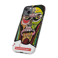 KUNTA.  Abstract Tribal Skull Phone Case — Colorful Street Art Protective Cover