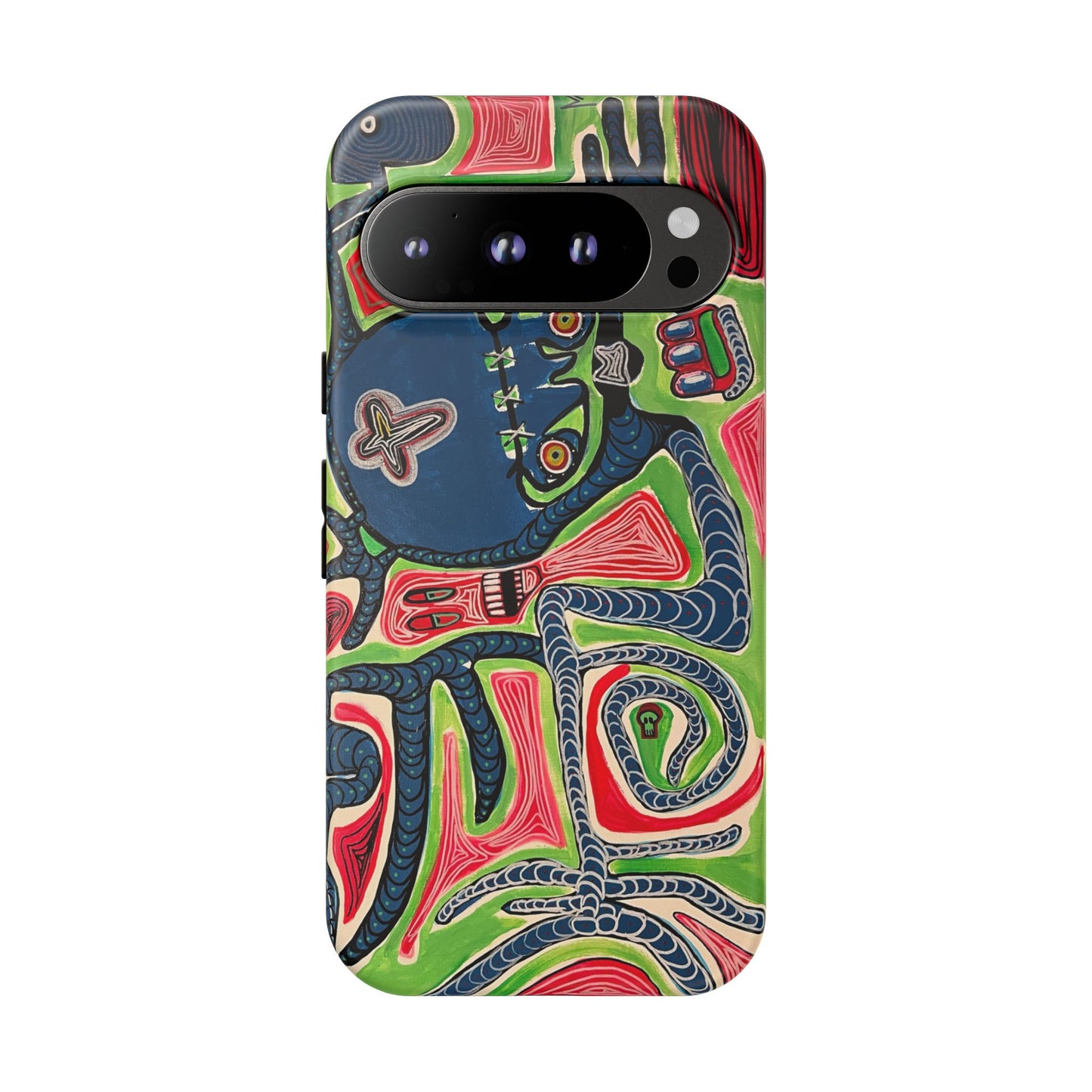 Abstract AFTERLIFE Phone Case — Bold Psychedelic Music Art