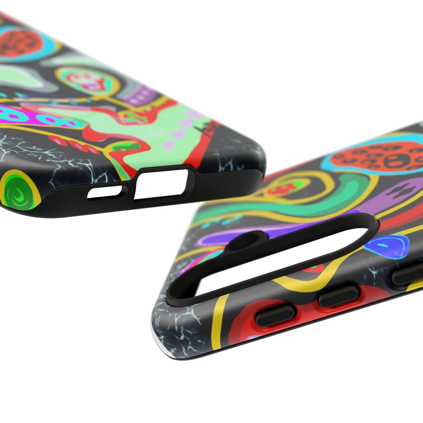 CRAZY4  Abstract Neon Skull Phone Case — Colorful Psychedelic Protective Cover
