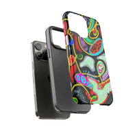 CRAZY4  Abstract Neon Skull Phone Case — Colorful Psychedelic Protective Cover