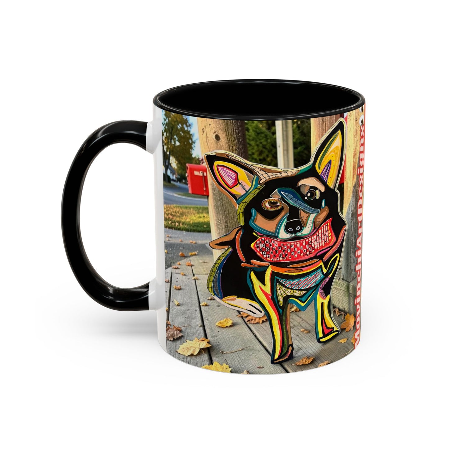 Colorful Corgi Accent Coffee Mug – Vibrant Pop-Art Dog Design (11/15oz)