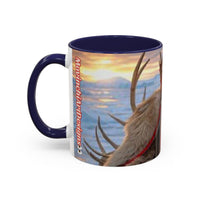 KING OF THE WORLD Royal Portrait Accent Coffee Mug – King in Fur Coat Design (11/15oz)