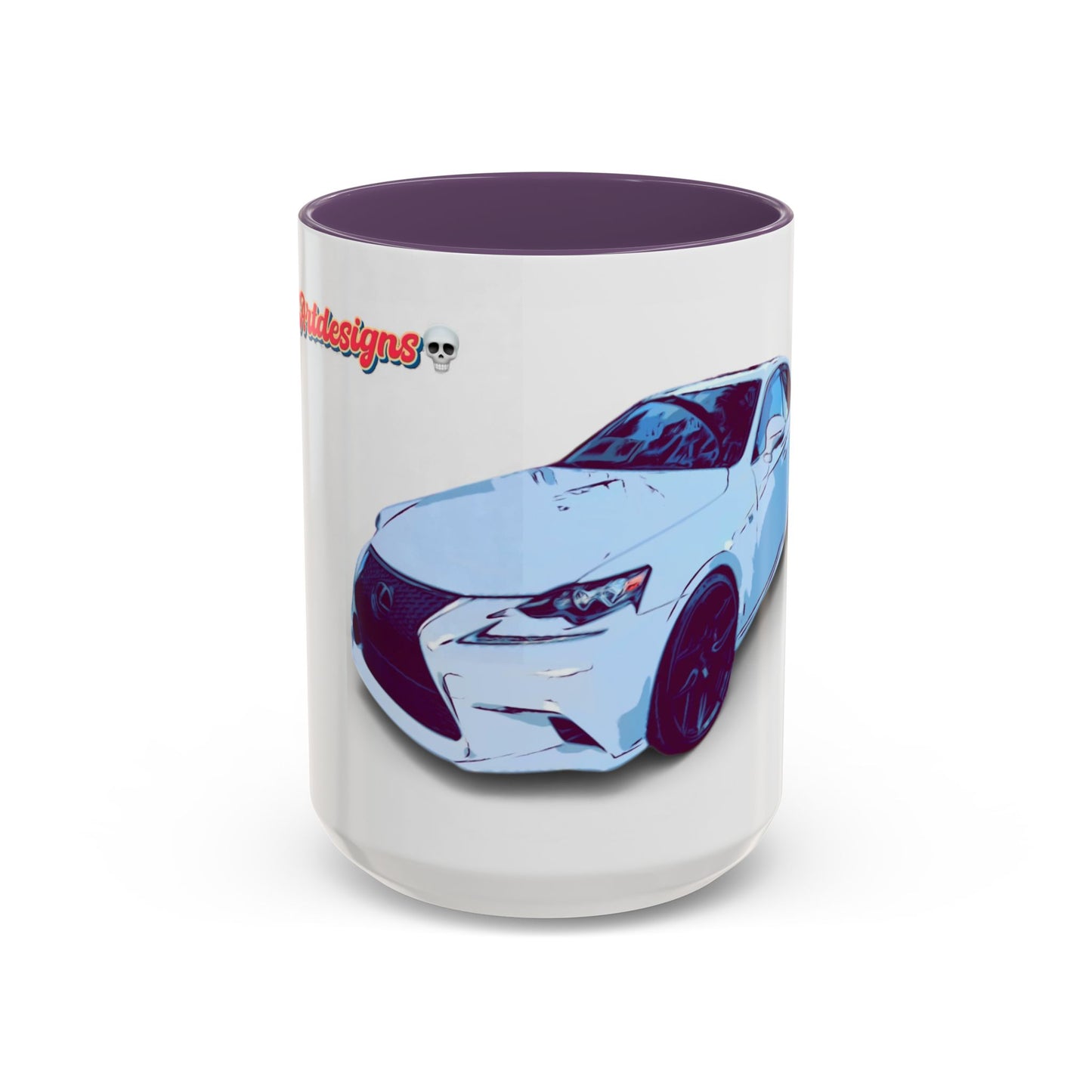 IS300 Car Lover Accent Coffee Mug – White Sports Sedan Design (11oz & 15oz)