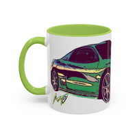 Coffee Mug —ECLIPSE  Neon Sports Car Design with "MovinchiArtDesigns" Logo