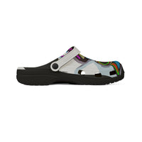 Colorful Abstract CRAZY2  Skull Clog Shoes — EVA Foam Slip-On Sandals