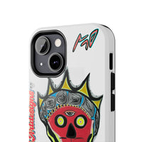 Artistic Crown KING GRAY  Skull Tough Phone Case — Colorful Abstract Guardian Design