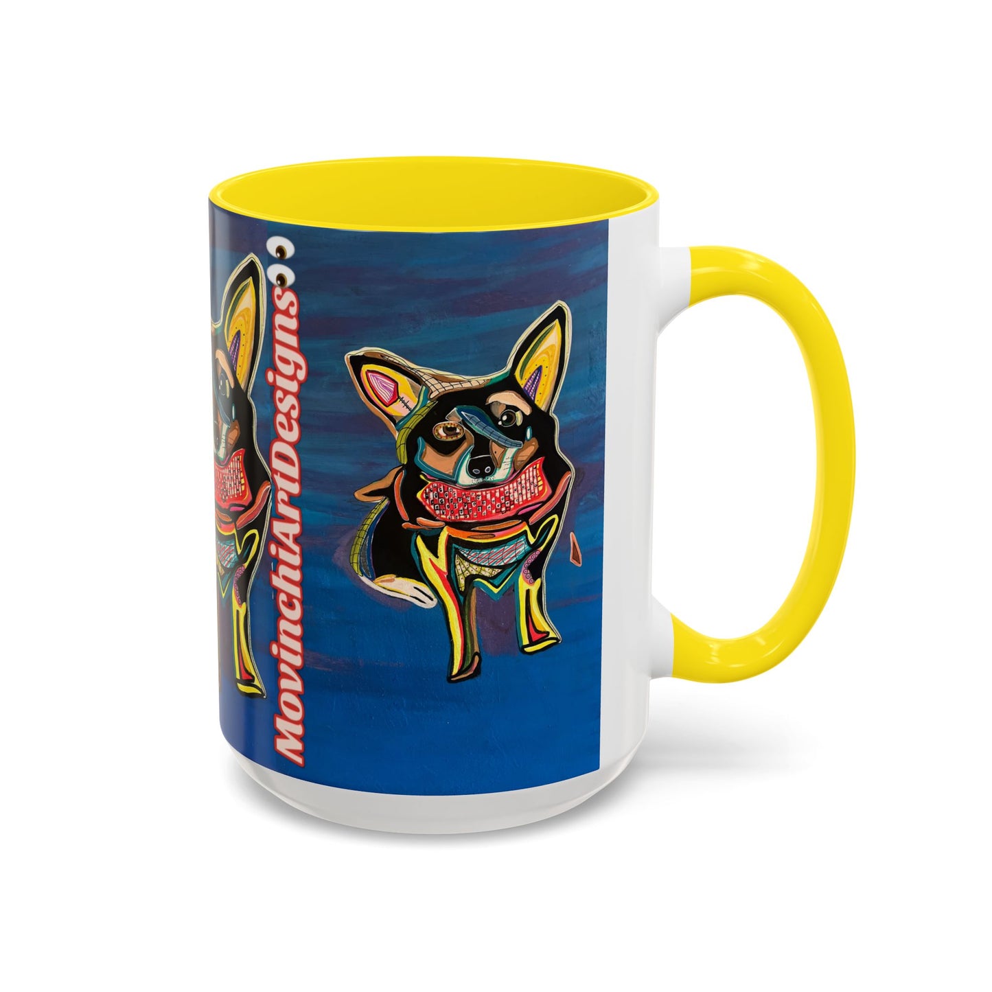 Chihuahua Art Coffee Mug – Colorful Pop‑Art Dog Accent Mug (11/15 oz)
