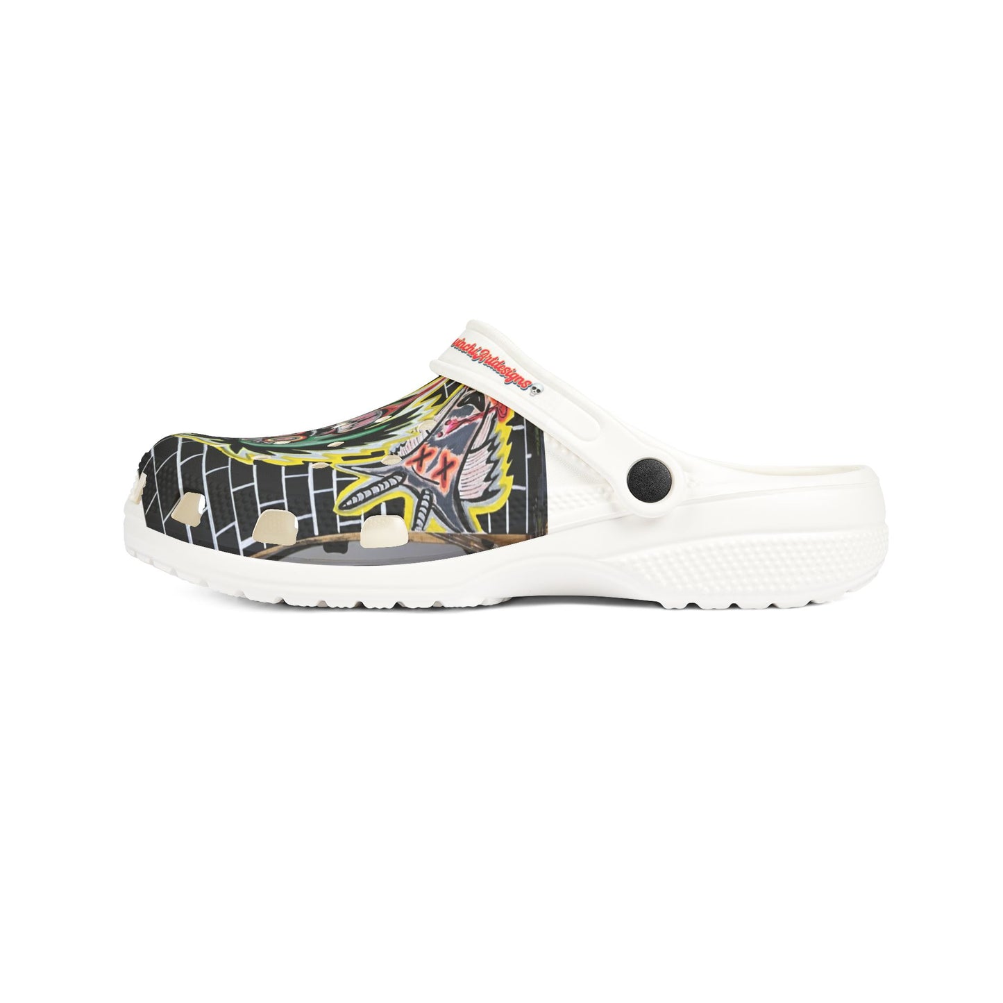 Graphic EVA Foam Clogs — Wild CHUPACABRAS  Monster Street Art Print