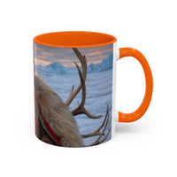 KING OF THE WORLD Royal Portrait Accent Coffee Mug – King in Fur Coat Design (11/15oz)