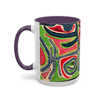 AFTER LIFE2.0  Abstract Neon Doodle Coffee Mug — Colorful Surreal Art Accent Mug (11/15oz)