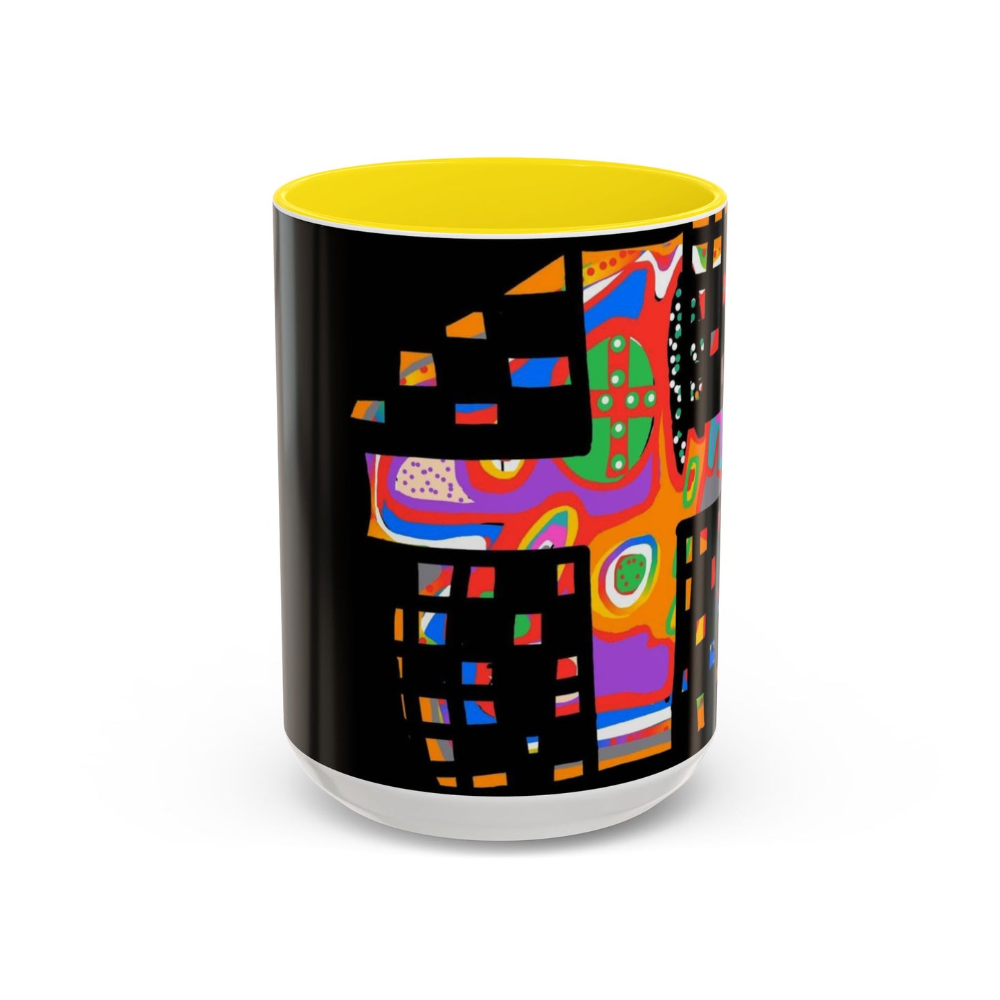 Coffee Mug — Colorful Abstract Cross Accent Ceramic Mug (11/15 oz)