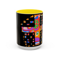 Coffee Mug — Colorful Abstract Cross Accent Ceramic Mug (11/15 oz)