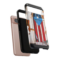 Puerto Rican Flag Phone Case - Rustic Coquí Door Design Tough Case