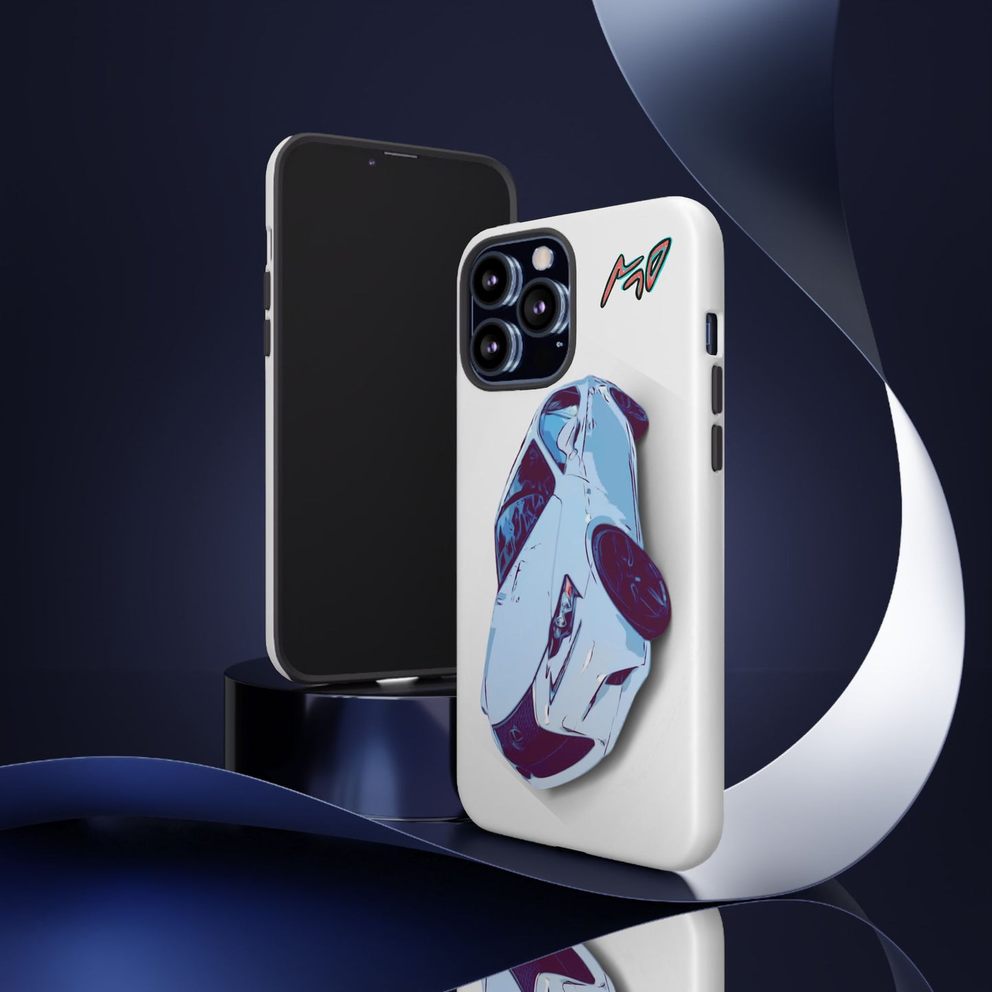 Melvin White Sports Car Phone Case - Retro Pop Art Supercar Protective Tough Case