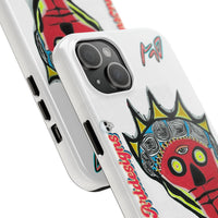Artistic Crown KING GRAY  Skull Tough Phone Case — Colorful Abstract Guardian Design