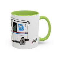 LLV Postal Service Mail Truck Accent Coffee Mug — Retro USPS Delivery Van Illustration (11/15oz)
