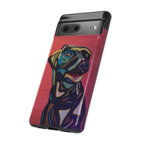 Colorful Pit LABRADOR Tough Phone Case — Vibrant Pop Art Dog Design