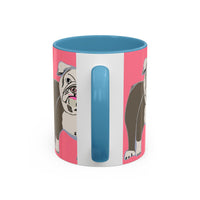 Bulldog Accent Coffee Mug — Cute Pink Dog Lover Mug (11/15oz)