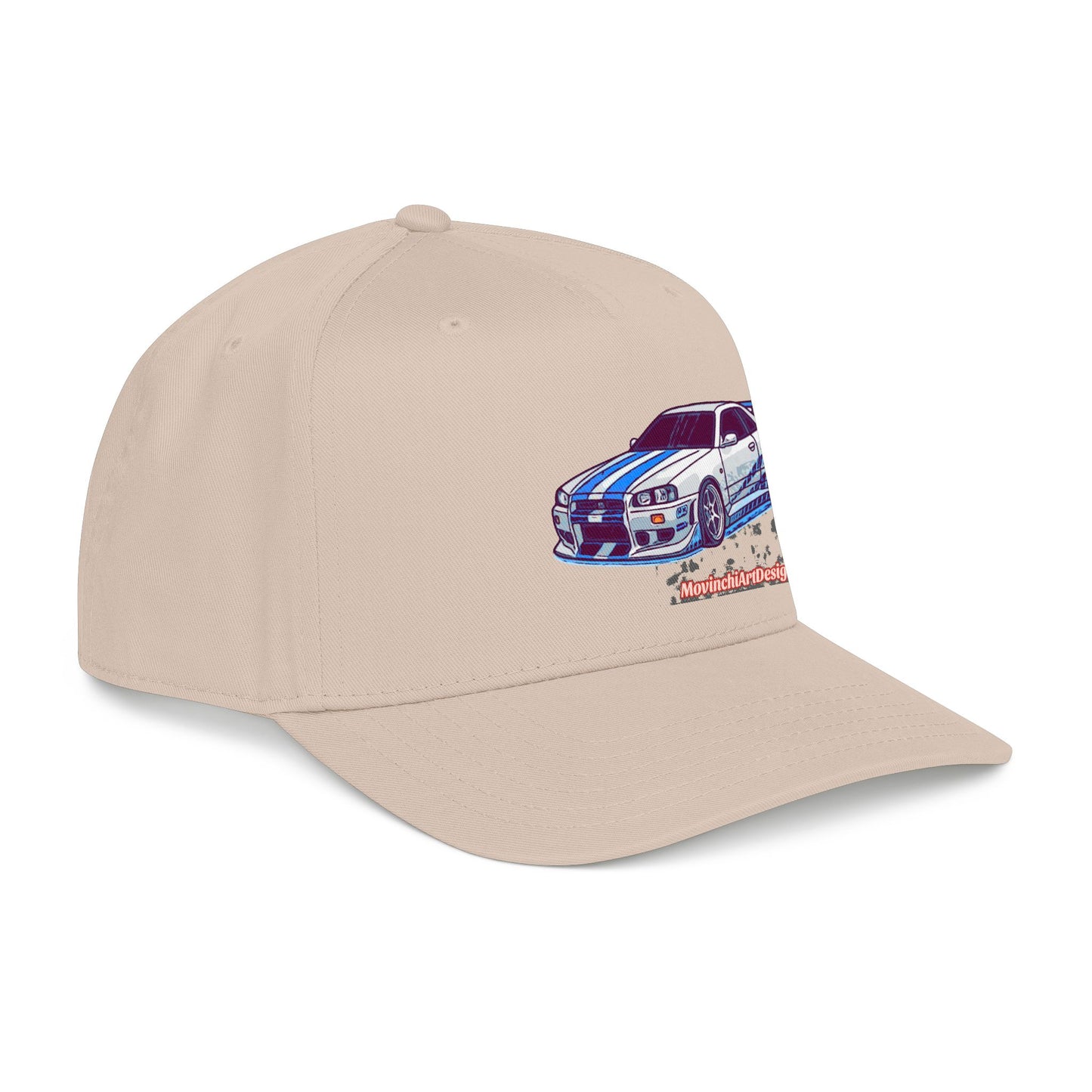 Racing Skyline Embroidered Cap — Vintage GT Sports Car Hat