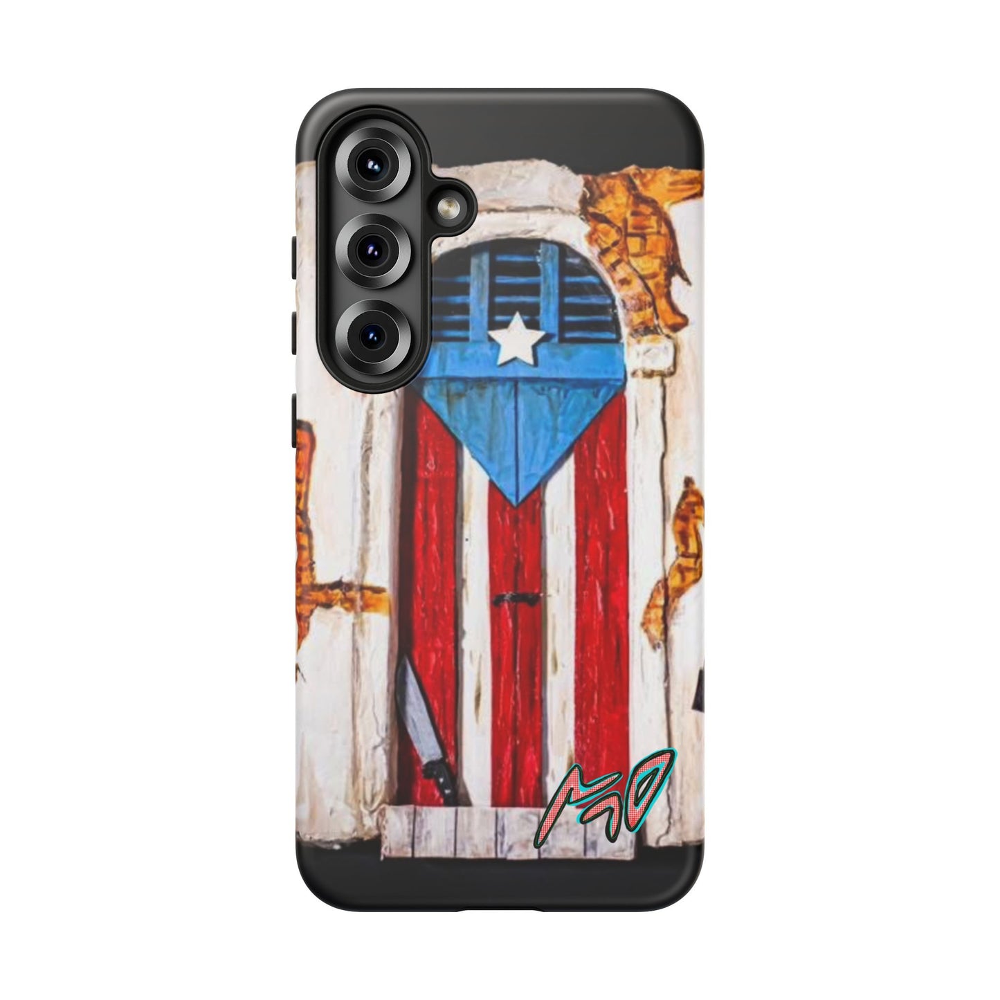 Puerto Rican Flag Phone Case - Rustic Coquí Door Design Tough Case