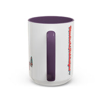 Edgy 3x  Horror Face Accent Coffee Mug (11/15oz) — 'ANAL 3X' Graphic