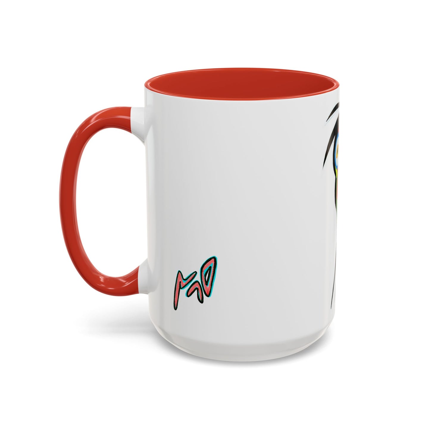 Colorful Tribal Mask Coffee Mug — Vibrant Skull Art Accent Mug (11/15oz)