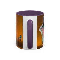 Colorful Doberman Accent Coffee Mug — Vibrant Dog Portrait Ceramic Mug (11/15oz)