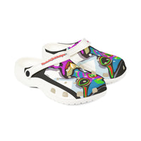 Colorful Abstract CRAZY2  Skull Clog Shoes — EVA Foam Slip-On Sandals