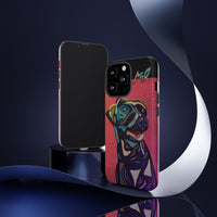Colorful Pit LABRADOR Tough Phone Case — Vibrant Pop Art Dog Design