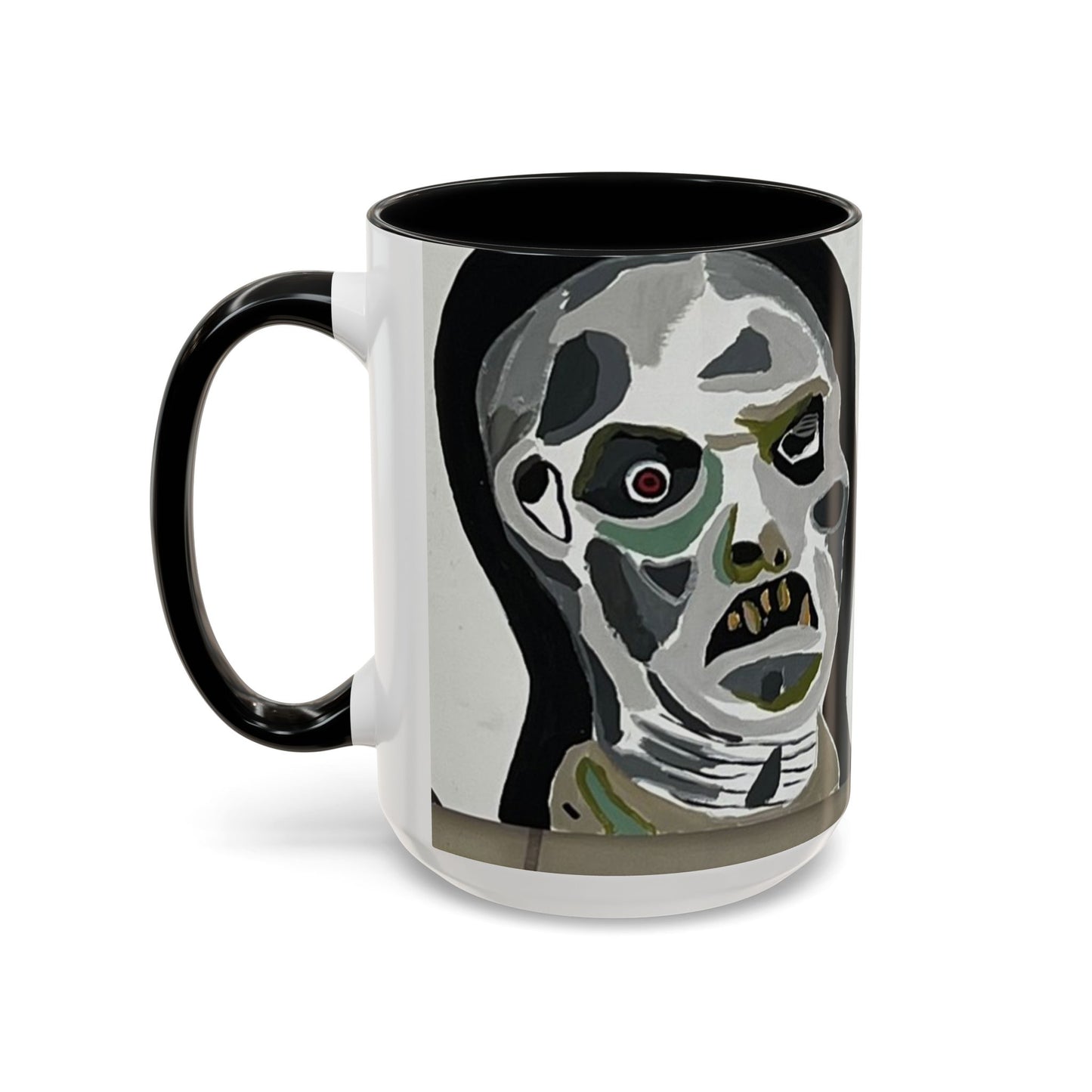 3 amigos2.0 Zombie Skull Coffee Mug — Spooky Horror Accent Mug (11/15 oz)