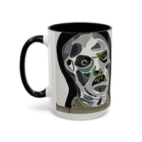3 amigos2.0 Zombie Skull Coffee Mug — Spooky Horror Accent Mug (11/15 oz)