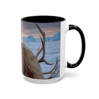 KING OF THE WORLD Royal Portrait Accent Coffee Mug – King in Fur Coat Design (11/15oz)