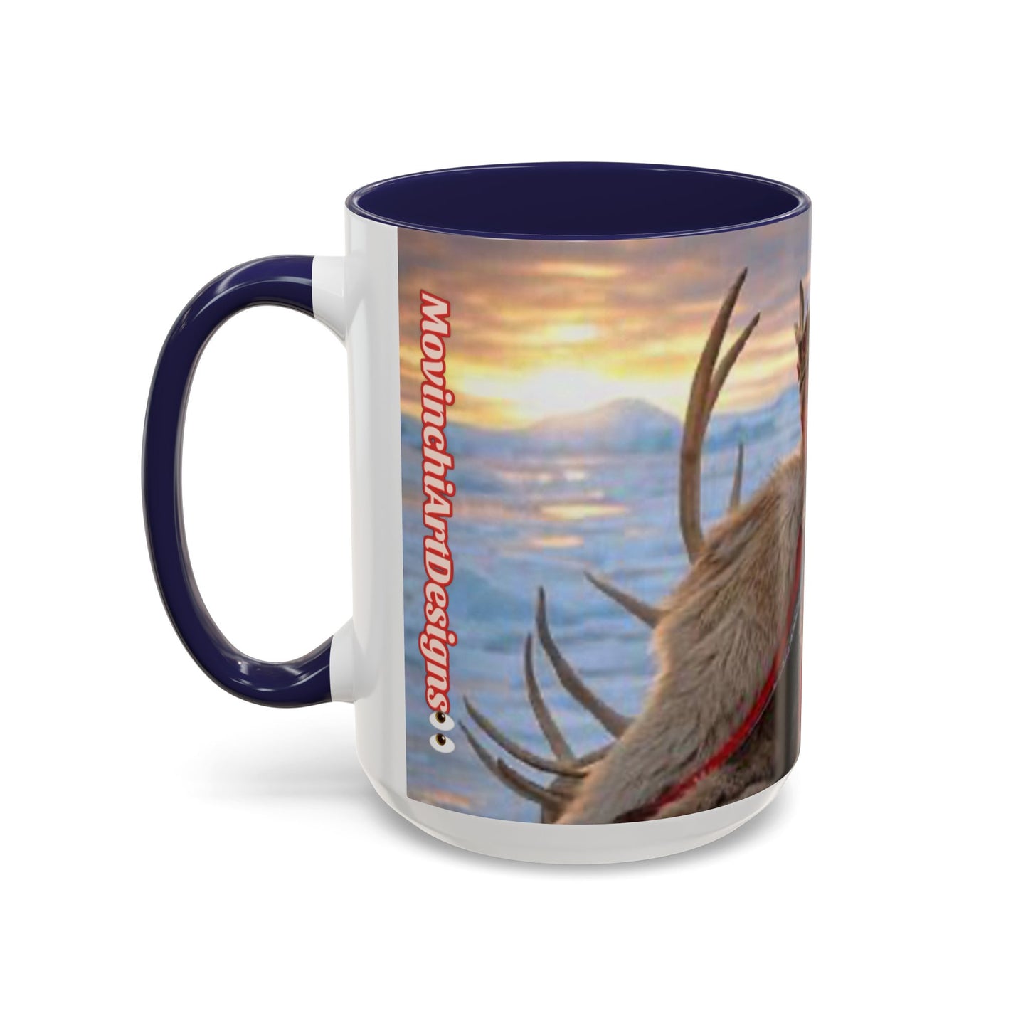 KING OF THE WORLD Royal Portrait Accent Coffee Mug – King in Fur Coat Design (11/15oz)