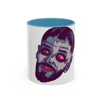 Edgy 3x  Horror Face Accent Coffee Mug (11/15oz) — 'ANAL 3X' Graphic
