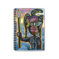 VINCENT.  Abstract Tribal Guardian Spiral Notebook — Ruled Journal with Colorful Mythic Artwork
