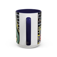CHUPACABRAS.  Green Monster Art Coffee Mug — Spooky Neon Creature Accent Mug (11/15oz)