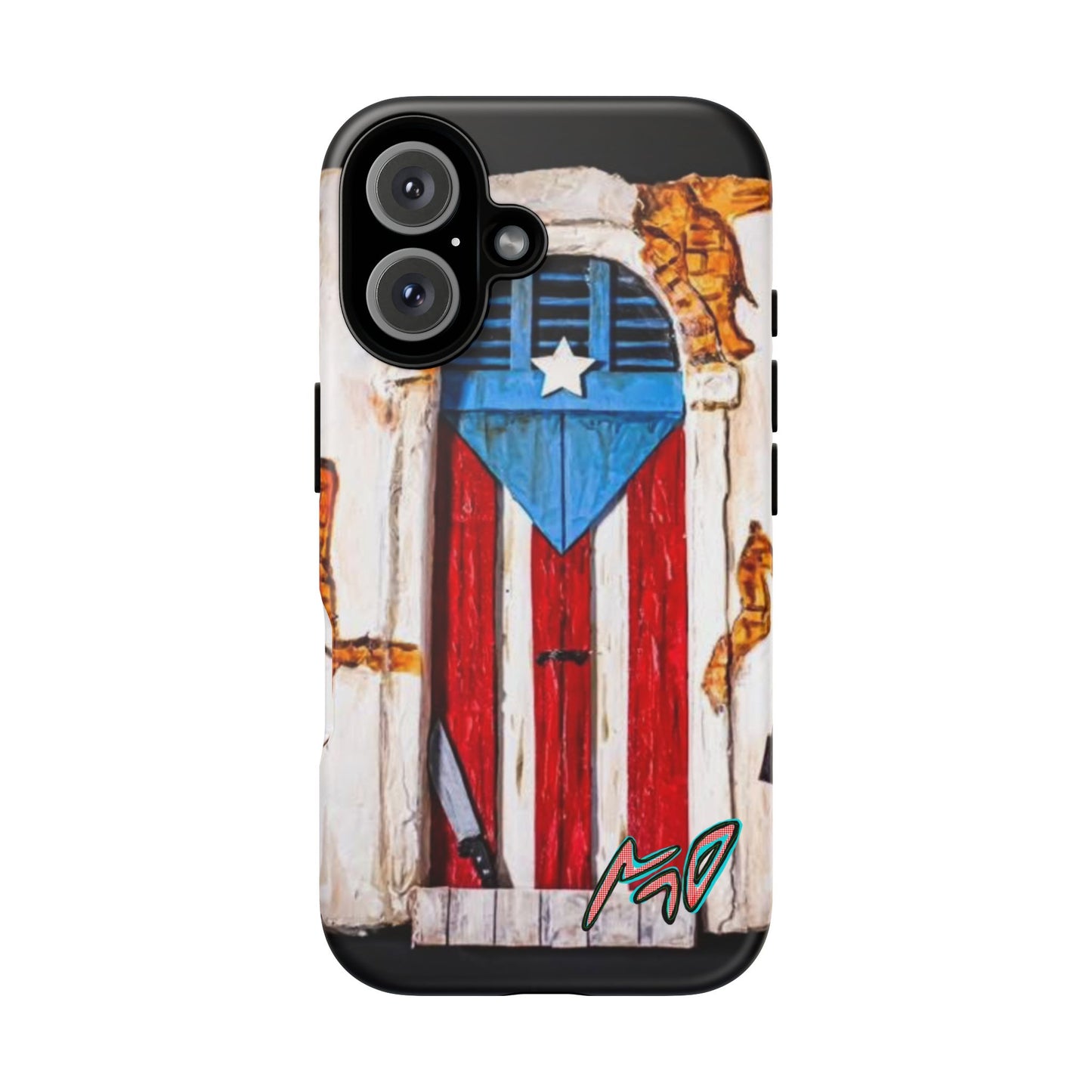 Puerto Rican Flag Phone Case - Rustic Coquí Door Design Tough Case