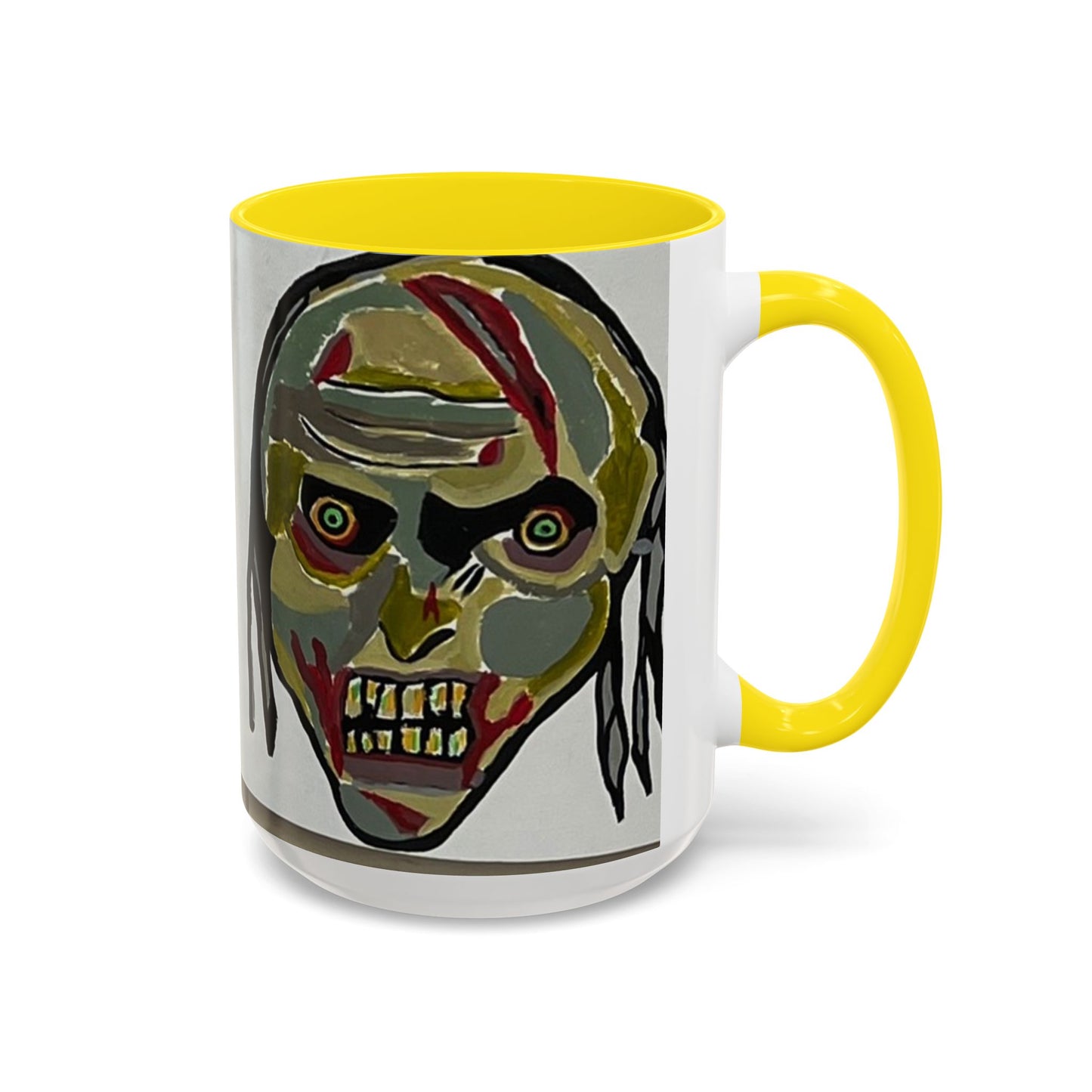 3 amigos2.0 Zombie Skull Coffee Mug — Spooky Horror Accent Mug (11/15 oz)
