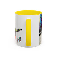 Colorful Pop Art Dog Accent Coffee Mug — Vibrant French Bulldog Design (11/15 oz)