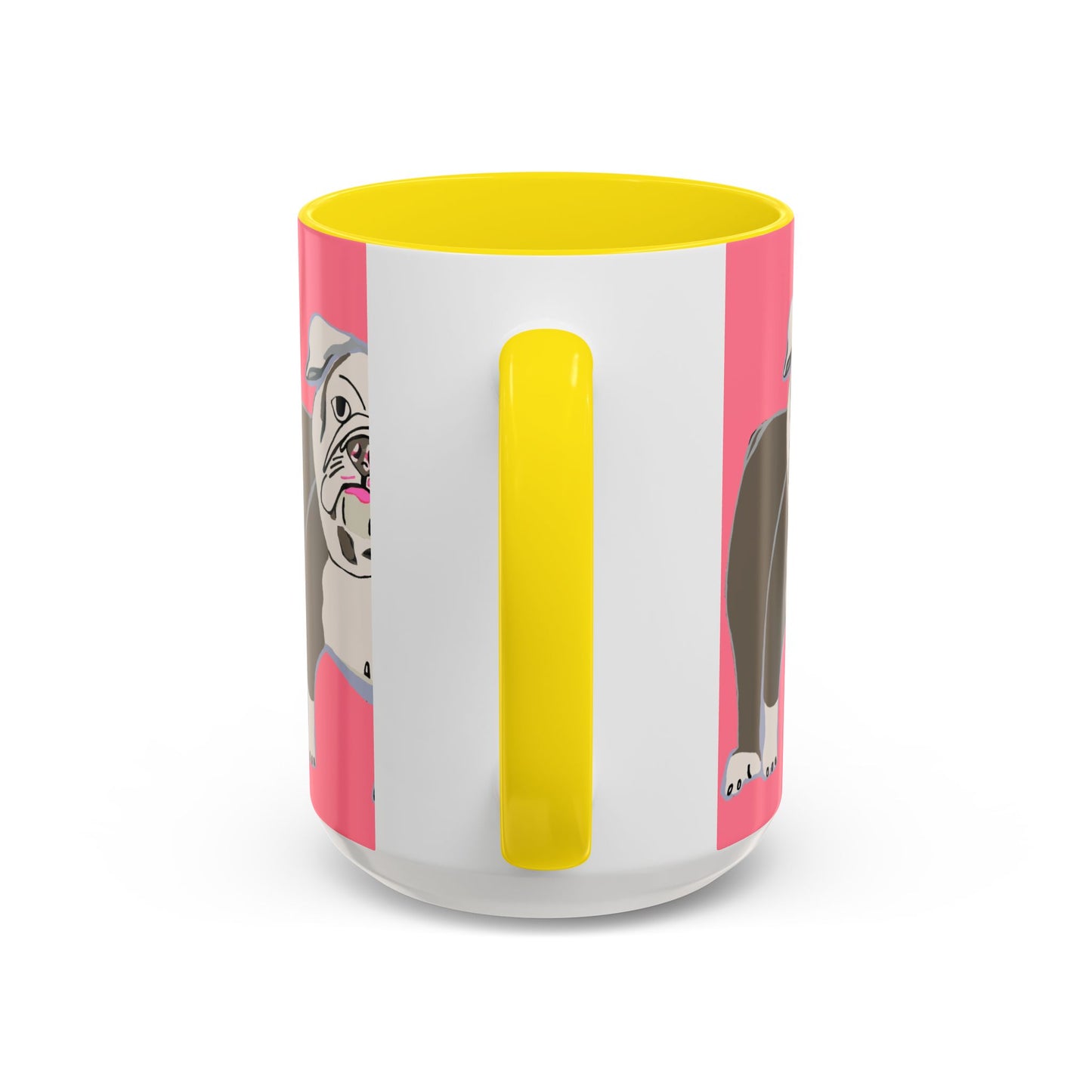Bulldog Accent Coffee Mug — Cute Pink Dog Lover Mug (11/15oz)