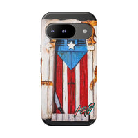 Puerto Rican Flag Phone Case - Rustic Coquí Door Design Tough Case