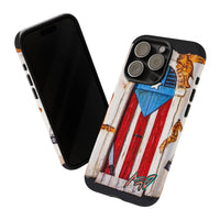 Puerto Rican Flag Phone Case - Rustic Coquí Door Design Tough Case