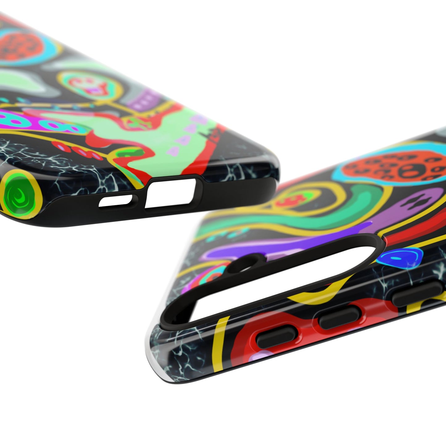 CRAZY4  Abstract Neon Skull Phone Case — Colorful Psychedelic Protective Cover