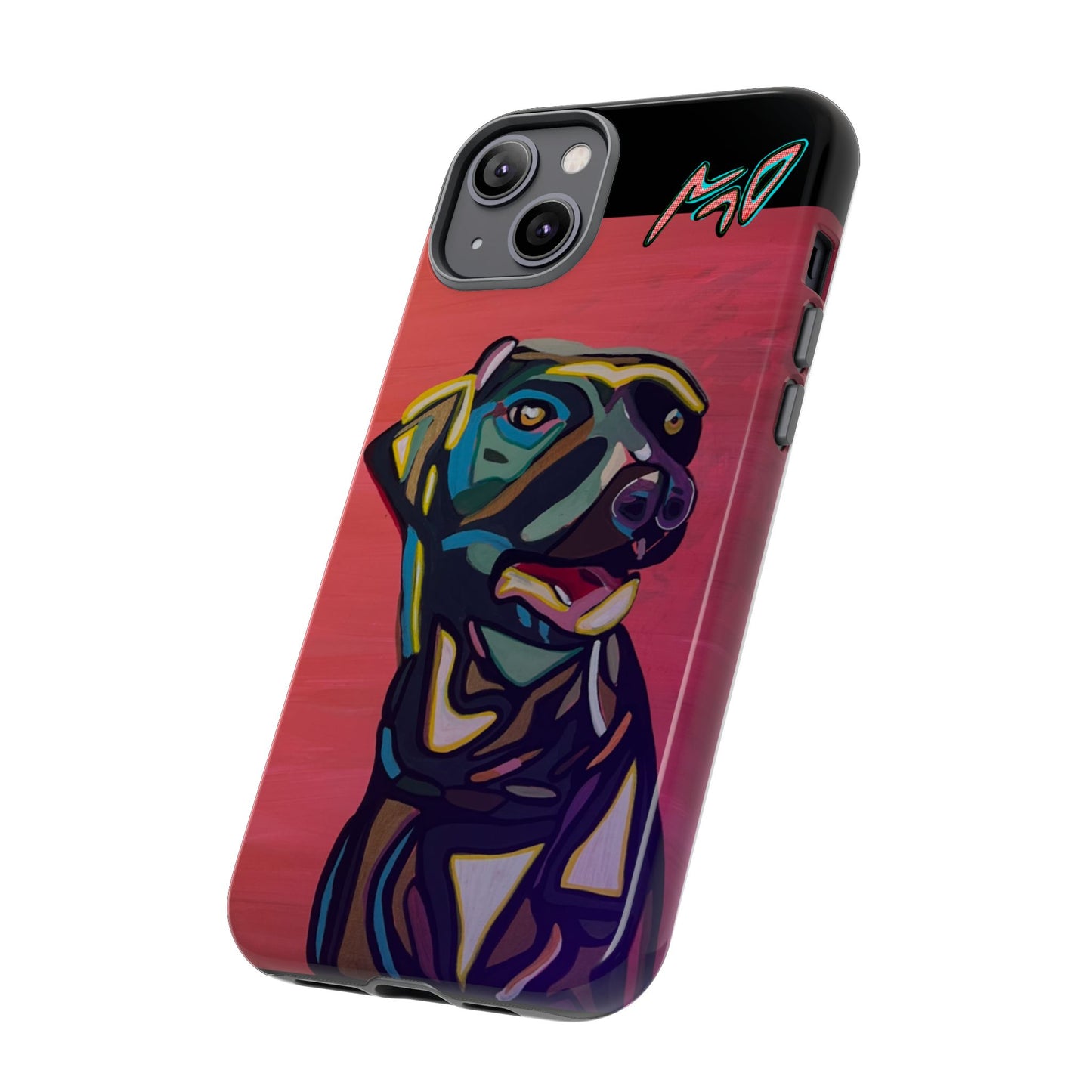 Colorful Pit LABRADOR Tough Phone Case — Vibrant Pop Art Dog Design